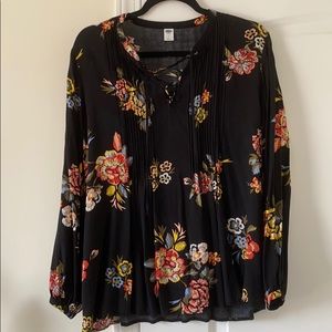 Black Floral top